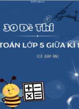 Bộ 30 Đề thi Toán Lớp 5 giữa kì 1 (Có đáp án)